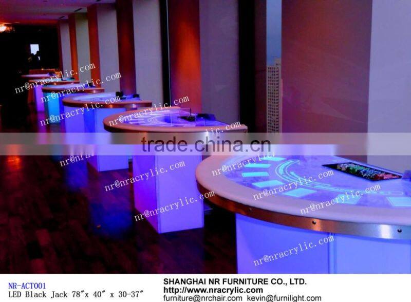 Poker Table Fabric ( casino equipment with flocking nylon and rubber materia)led sticker
