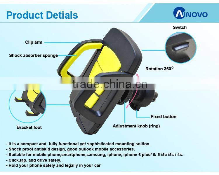 ABS plastic universal air vent car mount holder for iphone 3g
