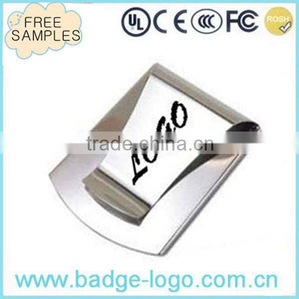 Etching Logo Top Quality Stainless Steel Money Clip