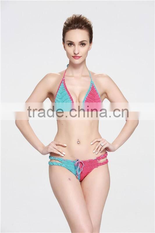 2016 popular sexy crochet bikini swimwear for women