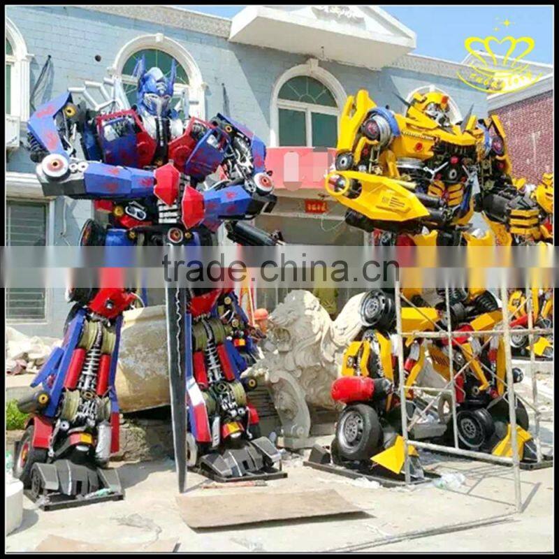 Transformers Optimus Prime Bumblebee robot movie characters FRP sculpture