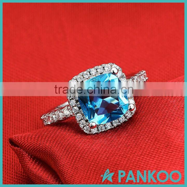 New arrival 925 cz ring sapphire pink cz diamond for women wedding engagement wholesale jewelry