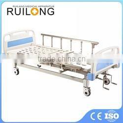 Normal Safe ABS Two Crank Cheap Manual Hospital Bed With Casters