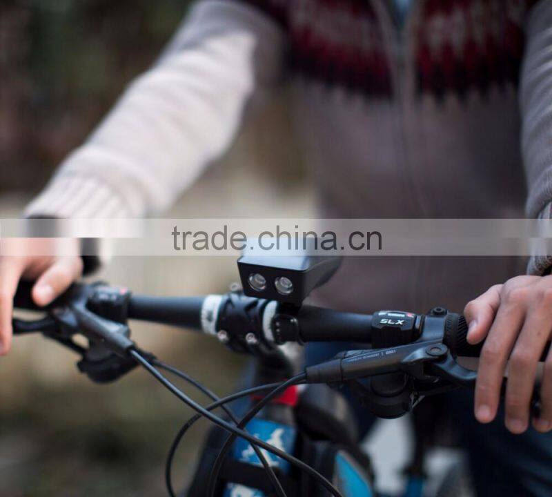 Rainproof USB rechargeable bicycle light set with LCD Backlight combines Bike Odometer