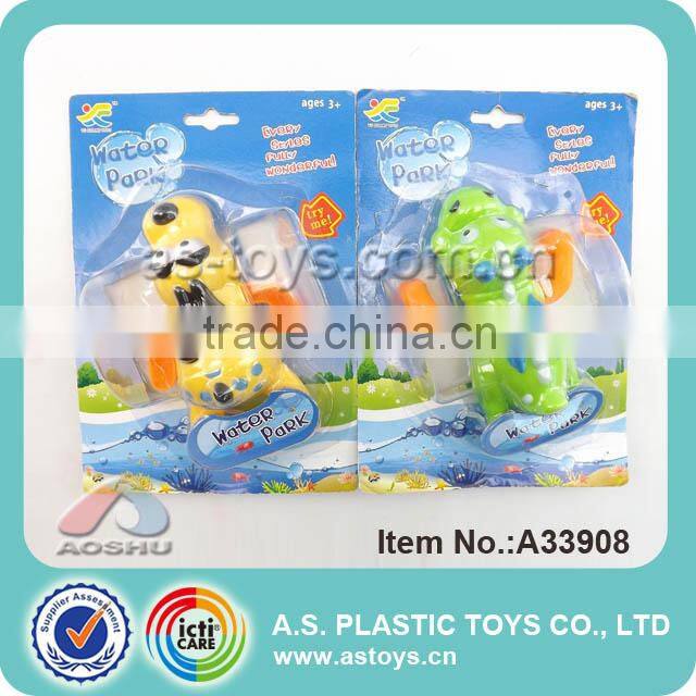Cute little yellow duck wind up plastic swimming toys