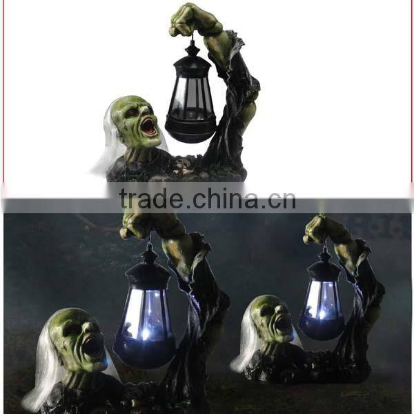 Polyresin owl solar light for garden decoration