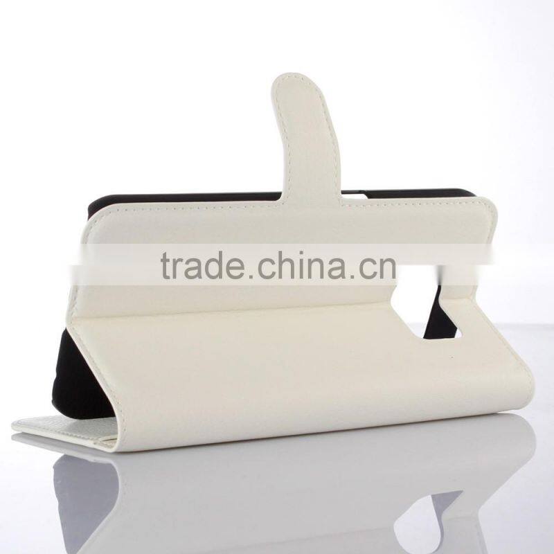 Hot Selling Ultra Thin Lichee PU Leather Case Wallet Folio Flip Cover for Samsung GALAXY S7 edge