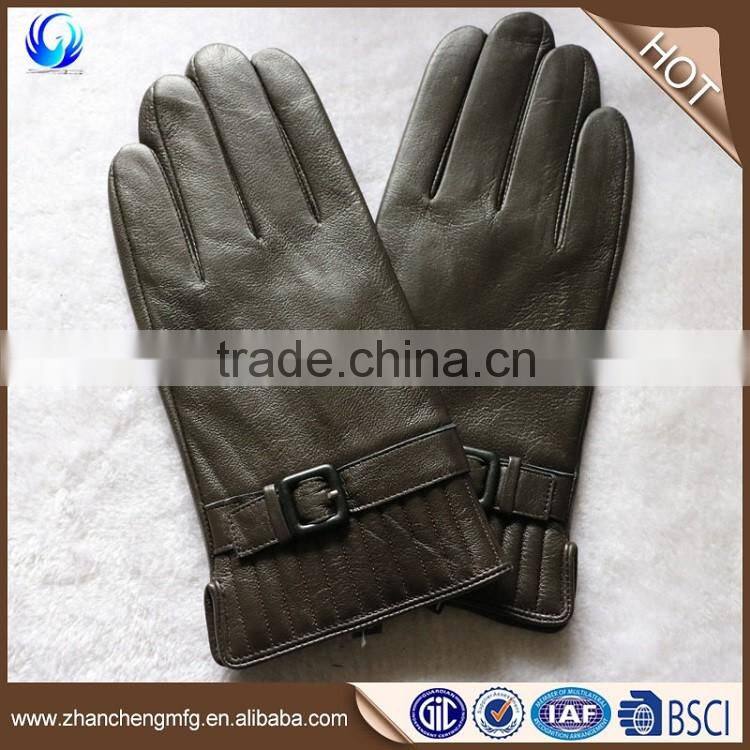 New style fashion mens goatskin C grade leather gloves with high quality