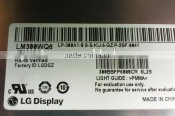 IPS Panel LED backlight 30" LG LCD panel LM300WQ6-SLA1 for Professional monitor
