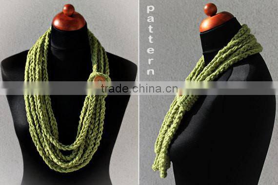 chain crochet infinity noodle scarf