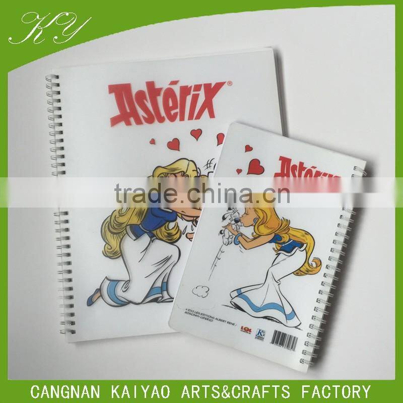 High quality spiral notebook with transparent cover