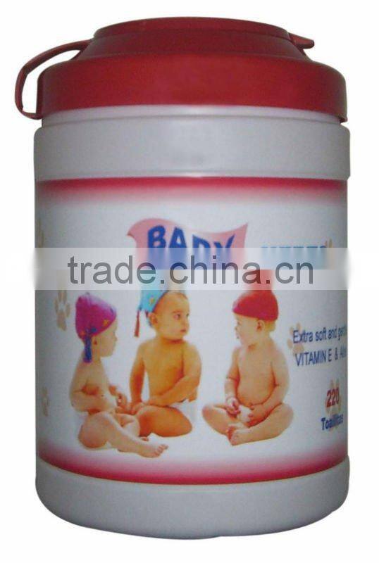 large tube canister packed cheap baby wipes