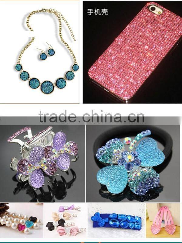 Druzy /Drusy Resin Dome Seals Cabochon Round Rose red12mm