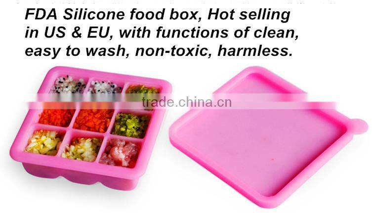 Wholesale Custom Personalized Silicone Ice Cream Cube Tray with Lid
