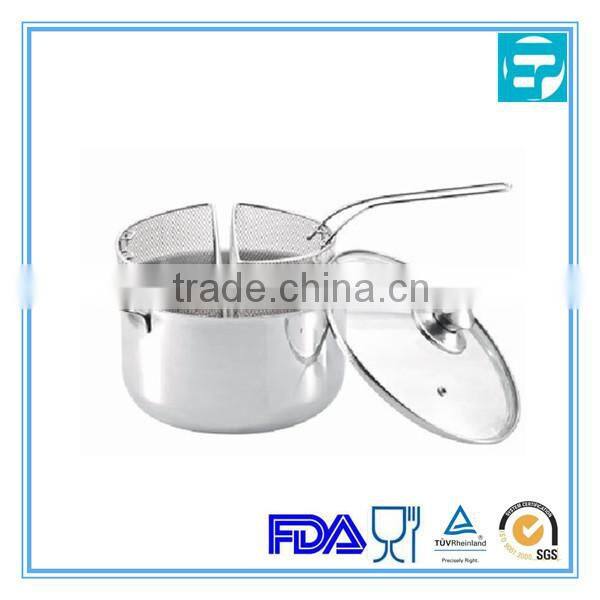 2014 new product BEST quality Stainless Steel Pasta pot with fryer basket