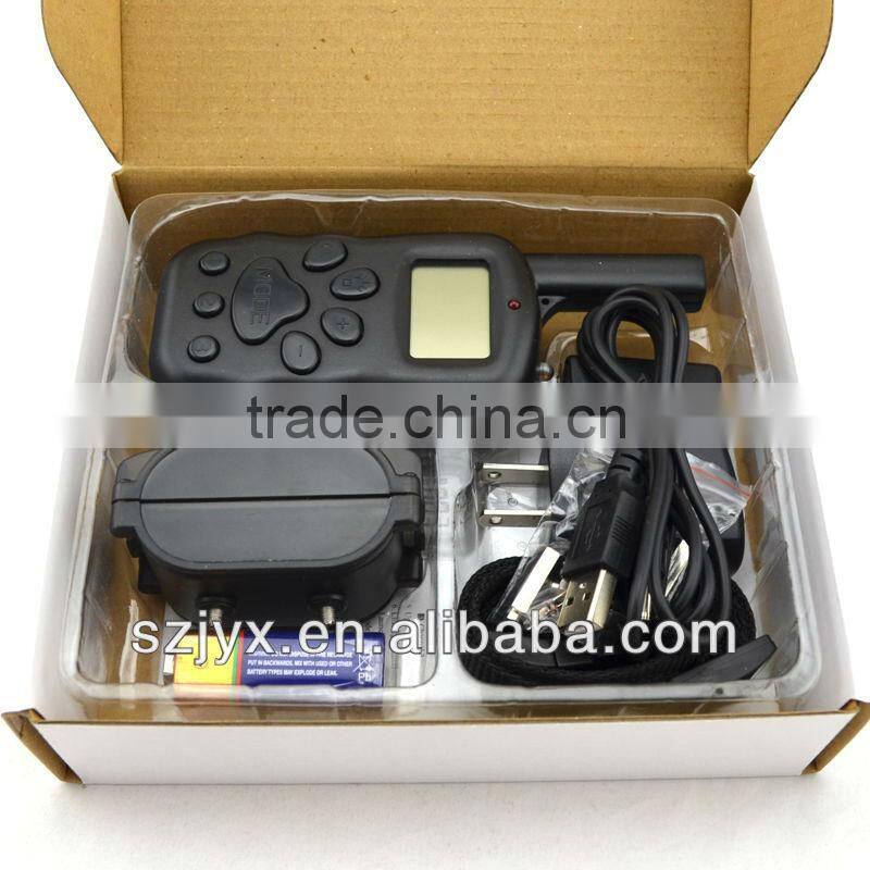 X600 anti bark rechargeable remote control slave dog training vibrating shock collar and leashes for pets in house and garden