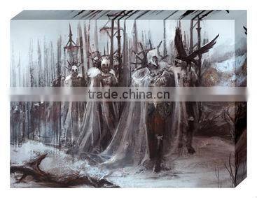Hot! Retro seaside boat old color old oil painting style restaurant decorating supplies