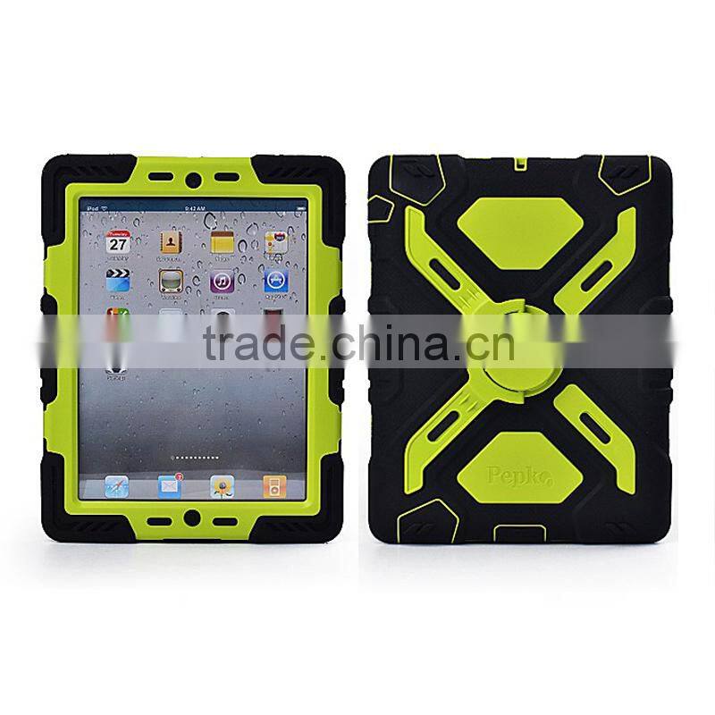 Defender case for ipad mini, tough armor case for ipad 2/3/4, hybrid comboo stand case for ipad air
