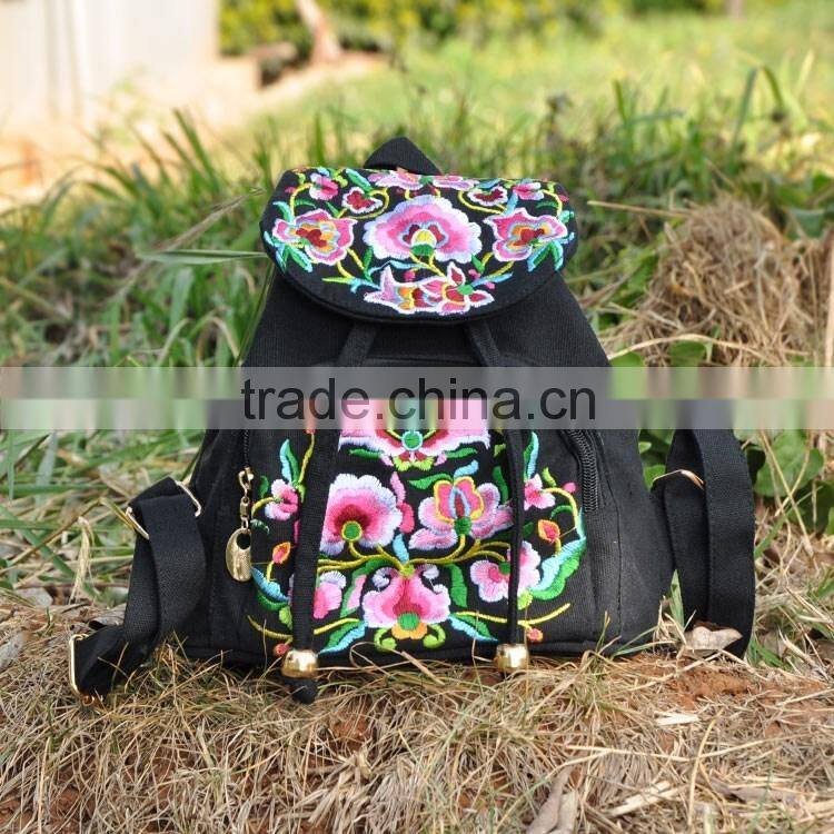 Vintage canvas backpack bag/Ladies shoulder bag fashion/special fabric beauty bags backpack canvas for kids