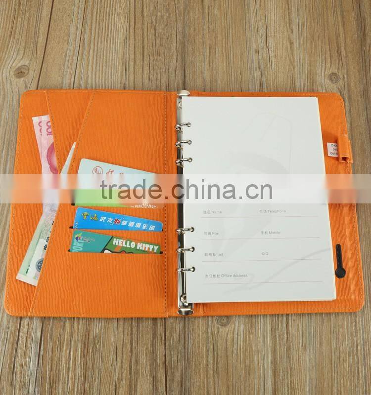 A5 PU leather notebook with elastic band Custom logo notepad