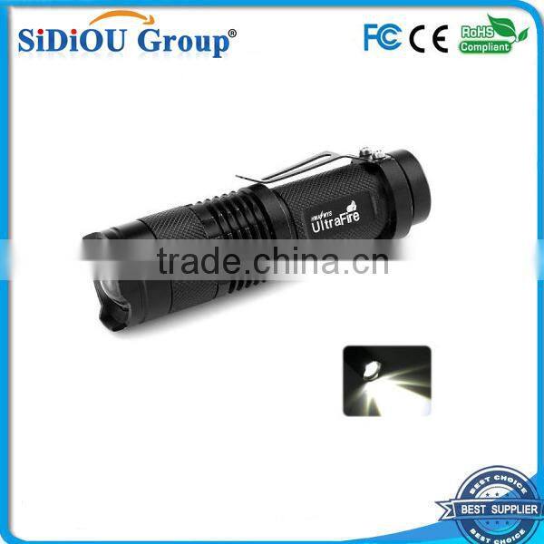 Pocket Clip 3w led flashlight mini
