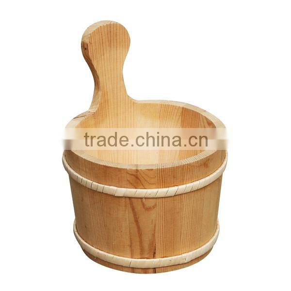 Natural handmade high quality customized capacity FSC wooden wine bucket