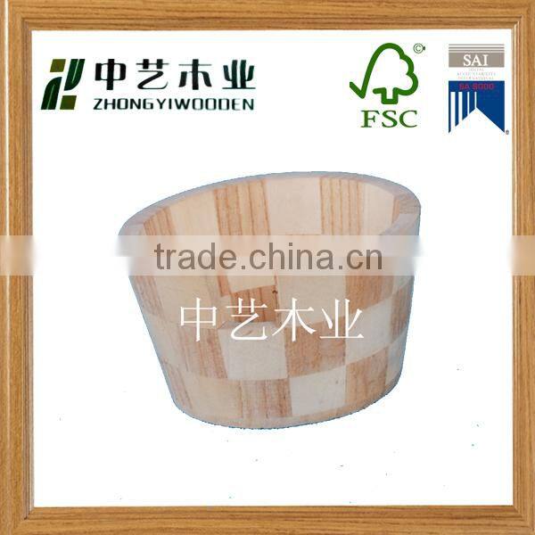 China supply FSC fancy design wooden bucket