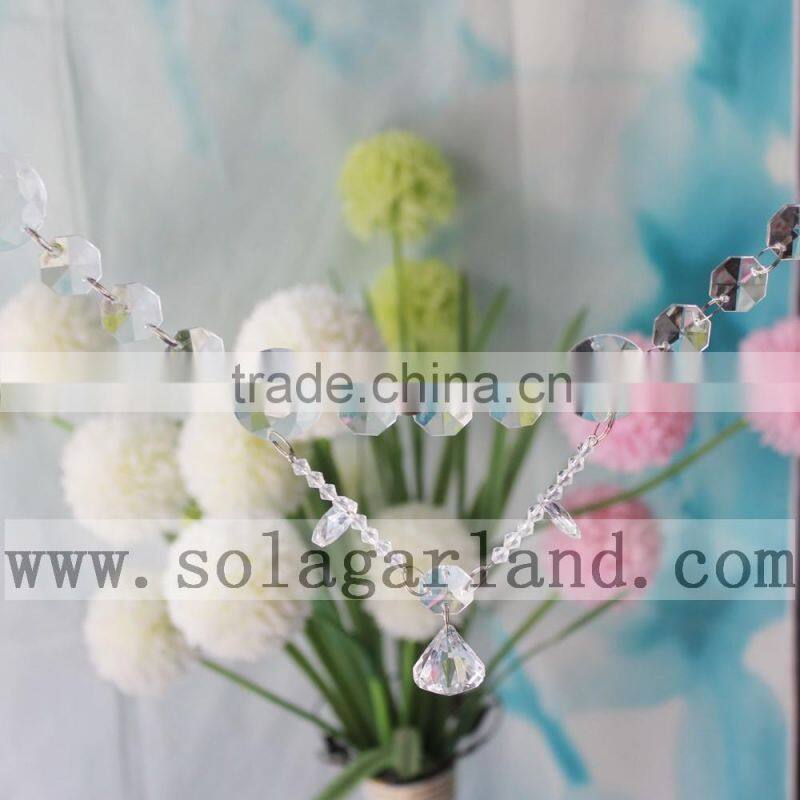 New Design Factory Wholesale Acrylic Crystal Christmas Bead Garland For Wedding Decoration
