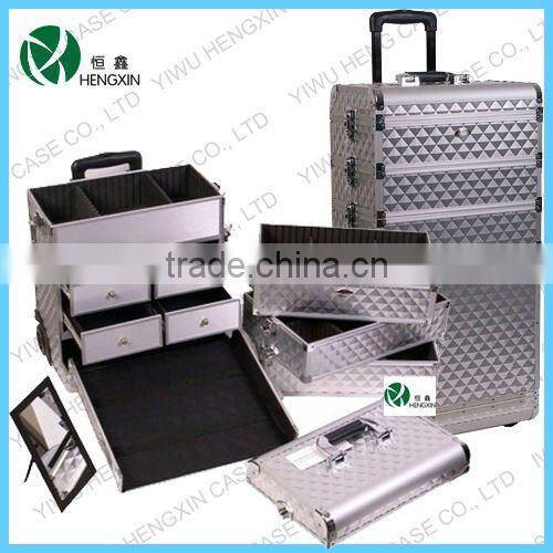zebra professional rolling makeup case aluminum trolley makeup case