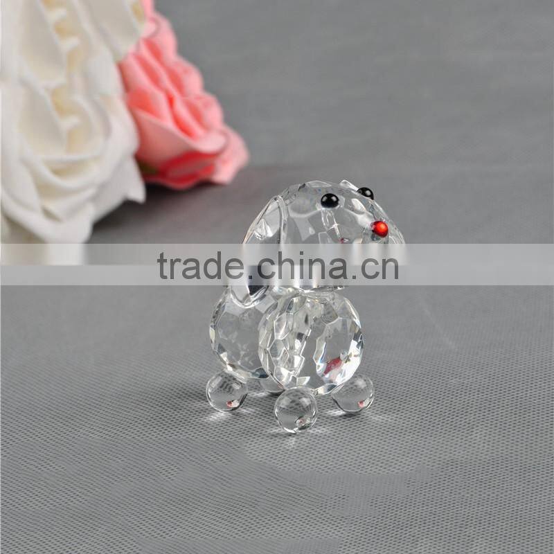 faceted crystal animal for office decoration