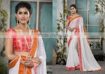 Concinnonous Pink Cotton Saree/designer sarees online shopping