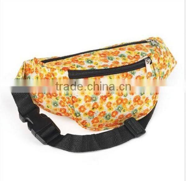 New Style leisure bags Custom money bag Floral Bum/ waist bag