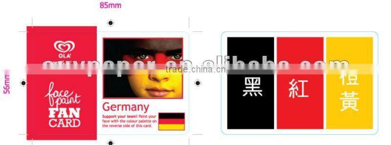 HOT Sporting colorful face paint card Sport supplies Europe Cup