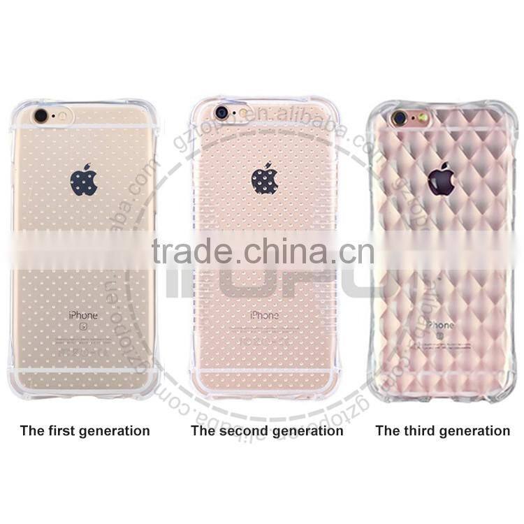 Wholesaler Factory price Shockproof Gasbag Soft TPU Cover airbag Anti-Fall cell phone Anti-knock case for iPhone 5 5s 6 6s plus