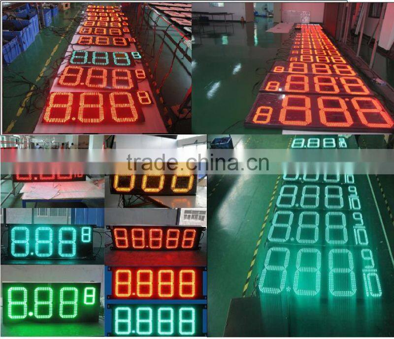 Customize supply 8 letter gas station digital led gas price sign gas station digital led gas price sign 18 inch gas station led
