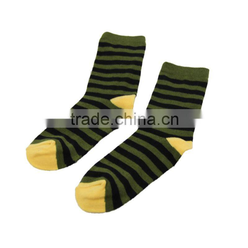 GSC-33 Hot sale high quality yellow striped design customized school bamboo socks