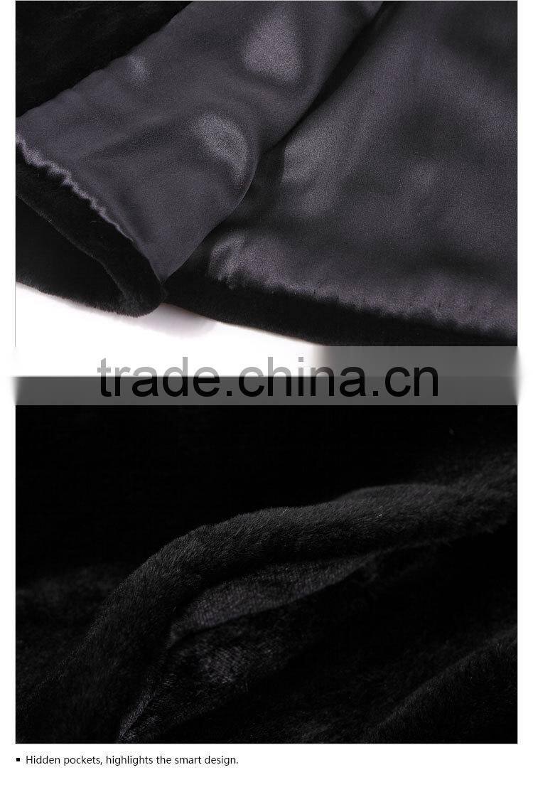 factory price plus size russian style black long mink fur coat for winter