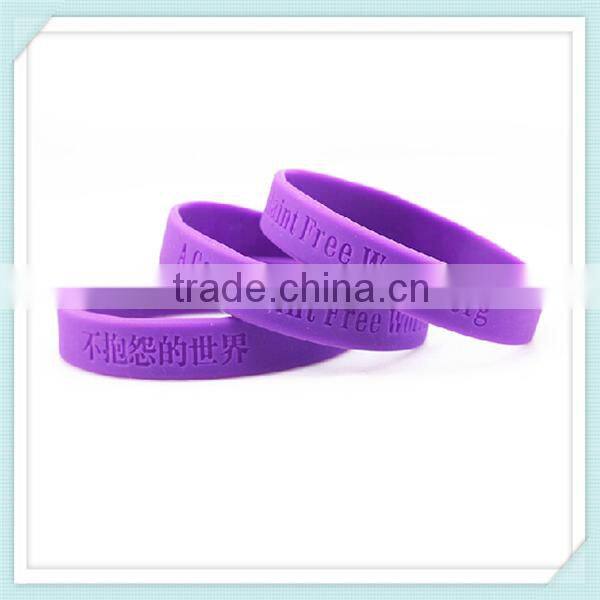 promotional rubber wristband, cheap custom silicone bracelet
