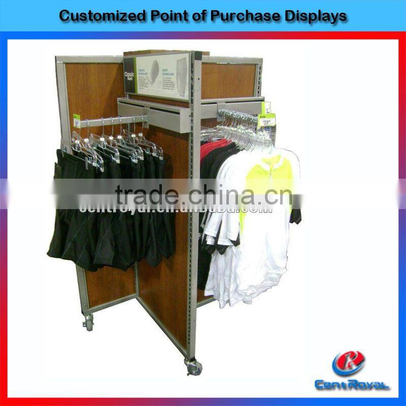 hot sales wholesale wooden hanging clothes display racks