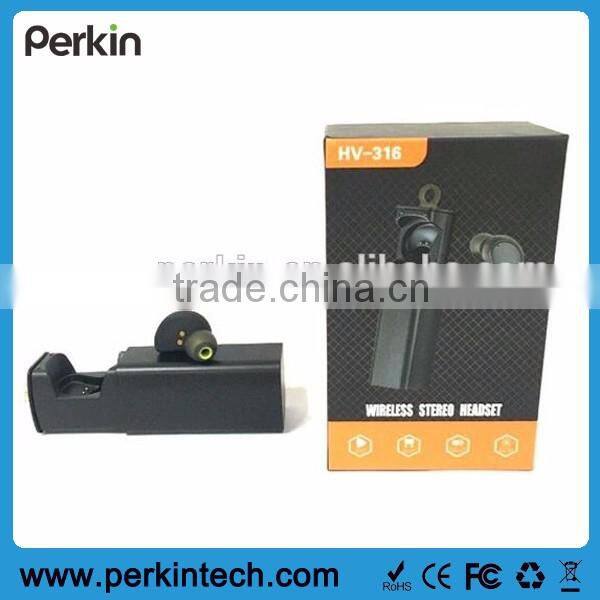 PB08 super mini & micro bluetooth earphone in-ear for music and hands-free communication with MIC and power box