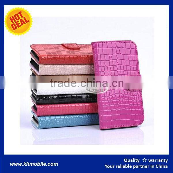 Full grain leather mobile case for Samsung S7,Custom grain with wallet stand flip PU leather phone Case Cover