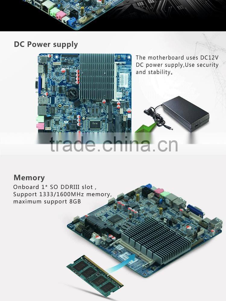 Workstation Mother board PC Mainboard Integrated IntelJ1900/2.00GHz Quad core,TDP 10W