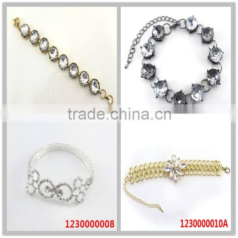 Fashion design love laugh live stretch rope bracelet