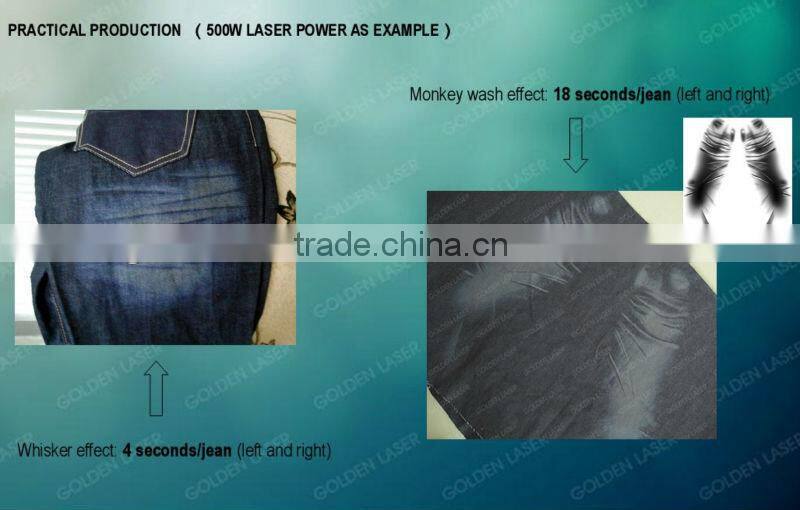 Germany Galvo Head Denim Jeans Laser Engraving Machine