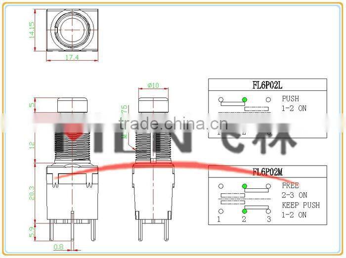 Foot Momentary Pedal Switch True Bypass DPDT