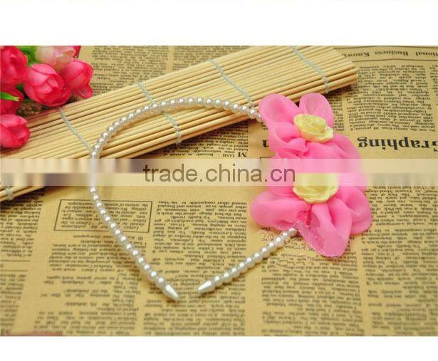 2014 Yiwu Aimee fashion faux pearl flower headband,pearl bridal headband(AM-JJ-02)