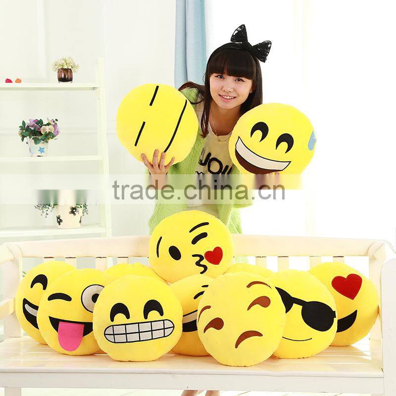 2015 new design emoji pillow, with polyester fiber filling