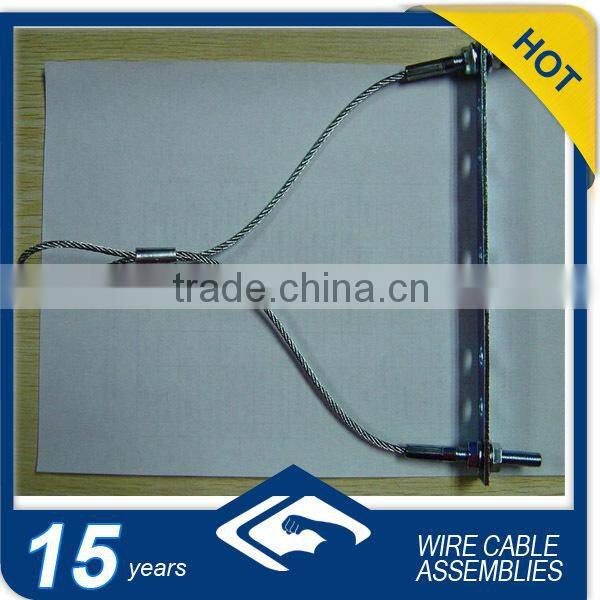 Galvanized steel cable 3.2mm with slingshot fittings