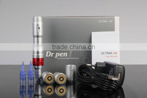 2016 New Korea derma pen rechargeable Dr.pen ULTIMA A6 Wireless Derma Pen with 2 battery