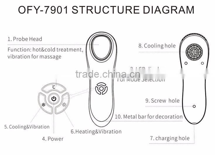 2017 trending products Ionic Vibration vibrating facial massager